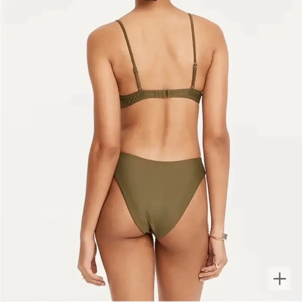 J. Crew Curved-waist Cheeky Bikini Bottom in Fuchsia, Women's Medium, BC125 $59